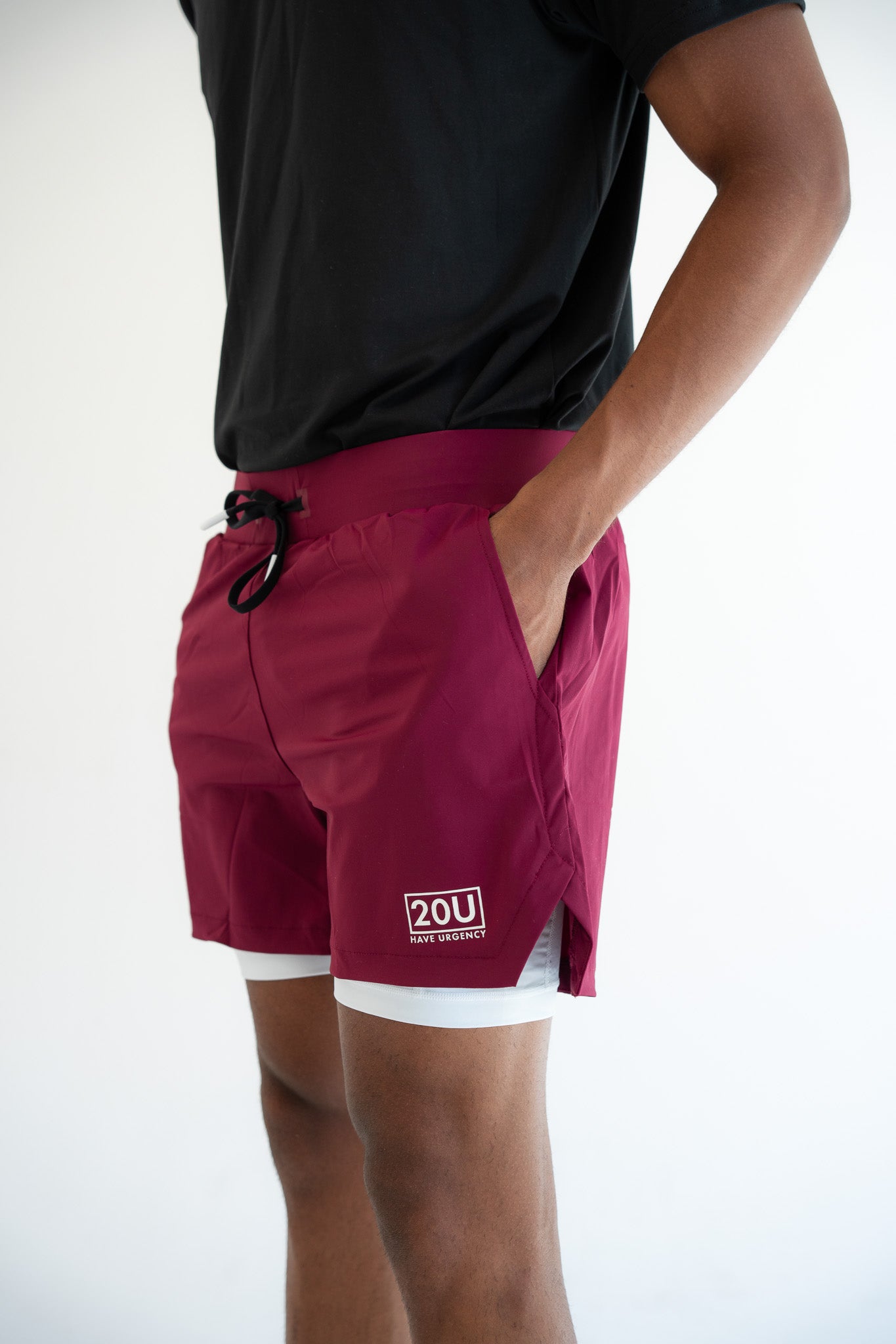 Performance shorts P1 Maroon