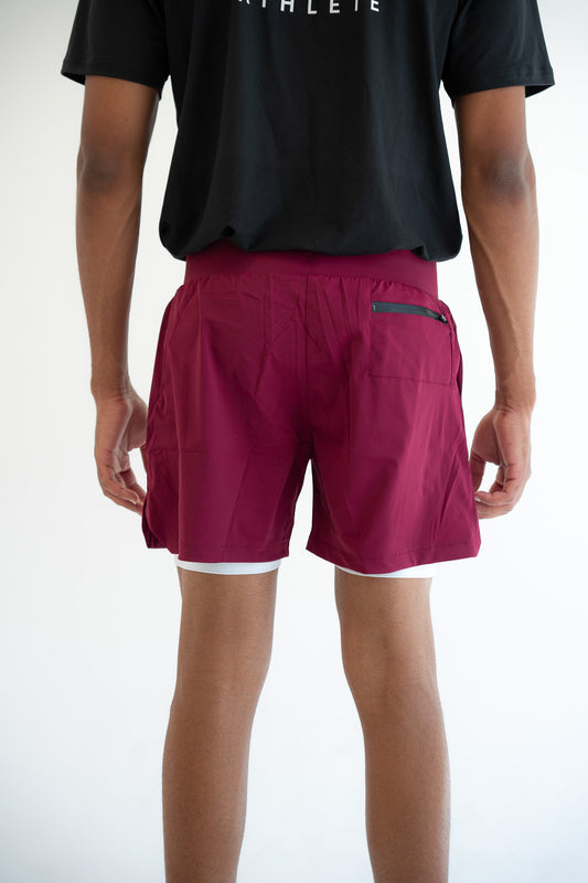 Performance shorts P1 Maroon